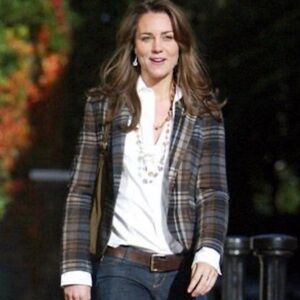 Zara Wool Plaid Blazer ASO Kate Middleton